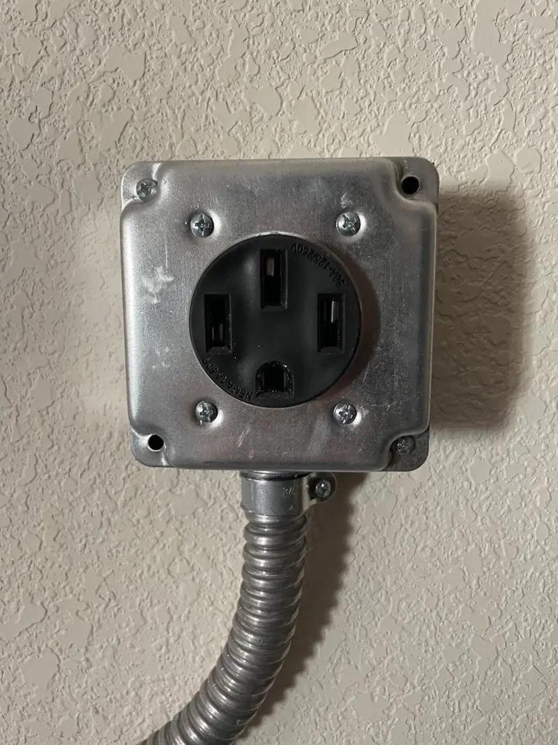 NEMA 14-50 outlet installed for Electrical Panel Upgrade in Corinth
